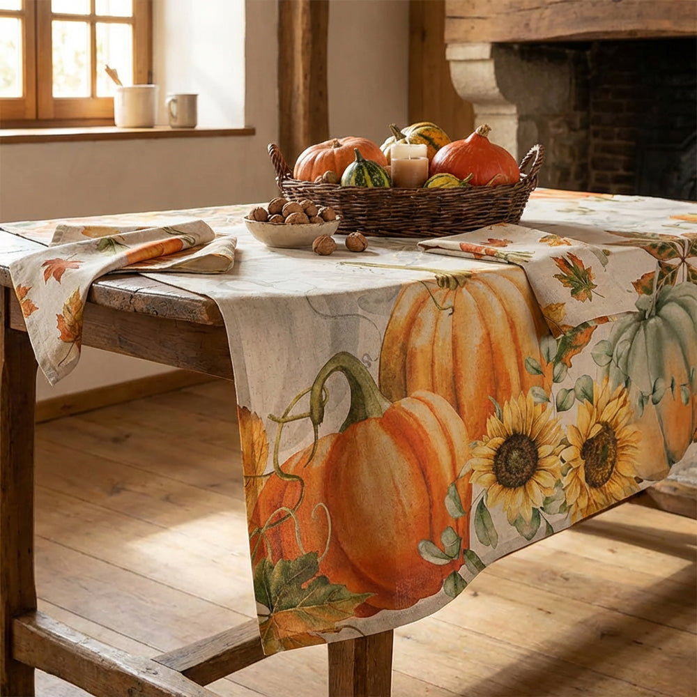 Tovaglia e tovaglioli Zucca 180x220cm Tovaglia