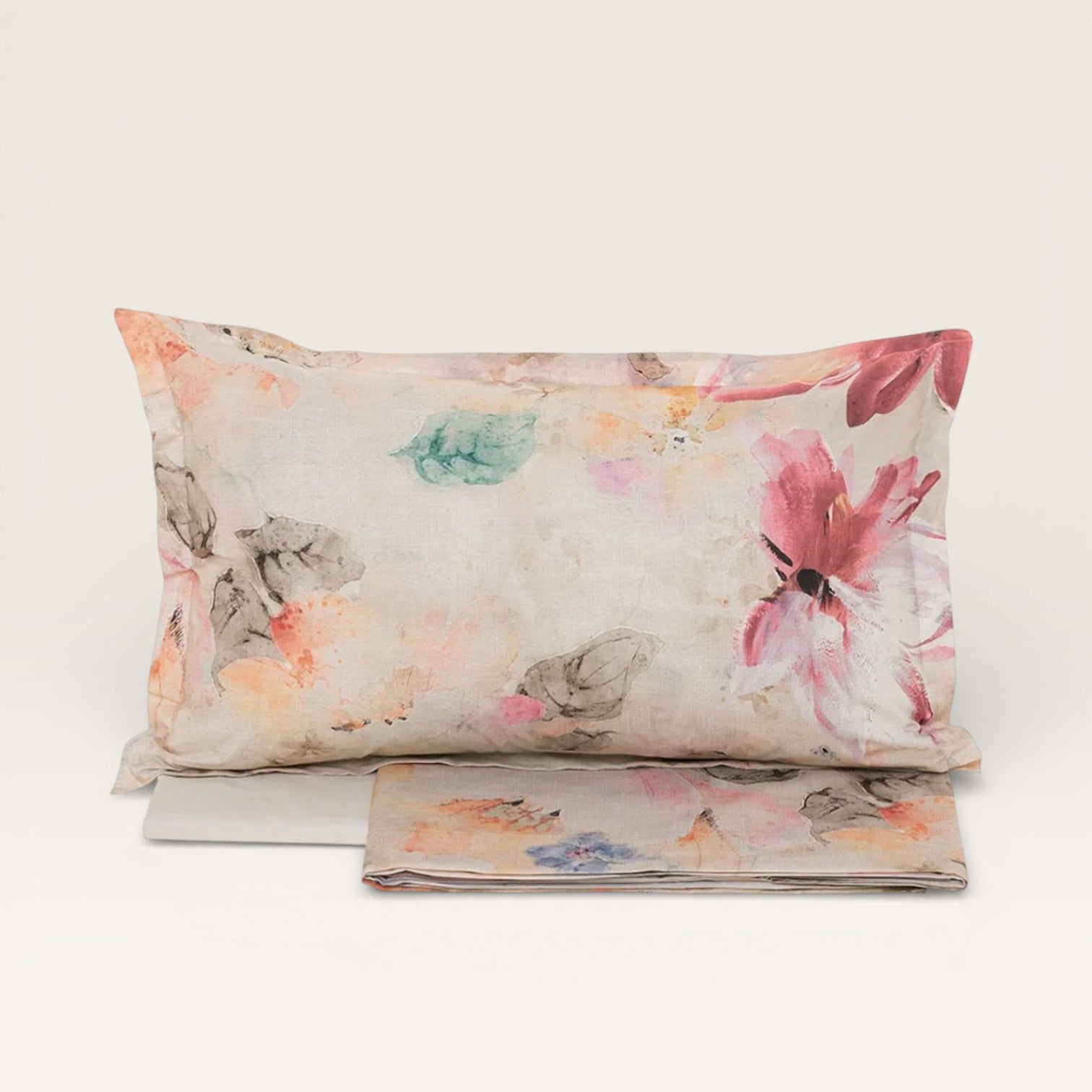 Completo letto matrimoniale Radici Fiore melograno Lenzuola
