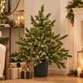 Albero di Natale Argentato in Vaso h.90