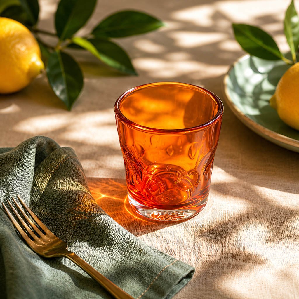 Bicchiere in vetro soffiato Memento Dune Glass Orange
