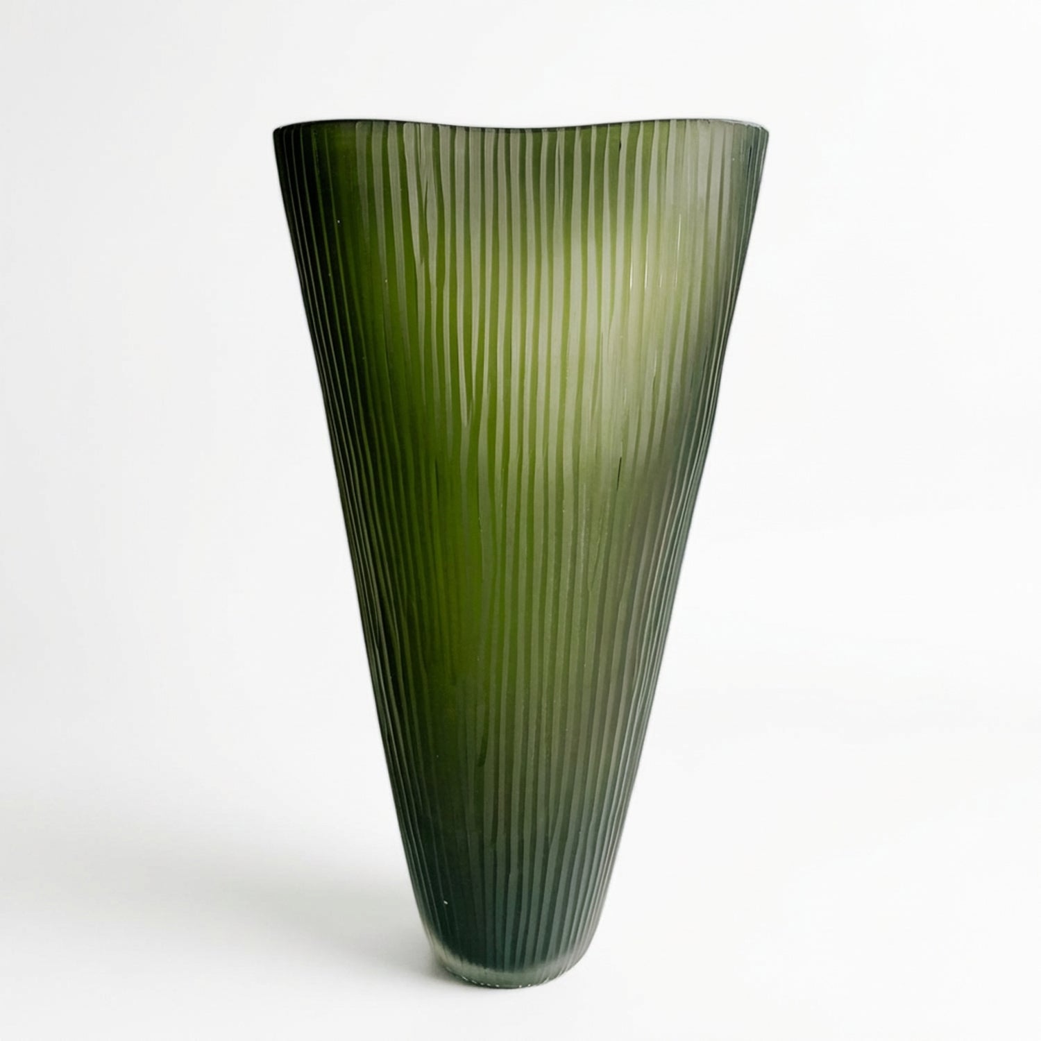 Vaso verde molato (Seconda Scelta) Vaso vetro