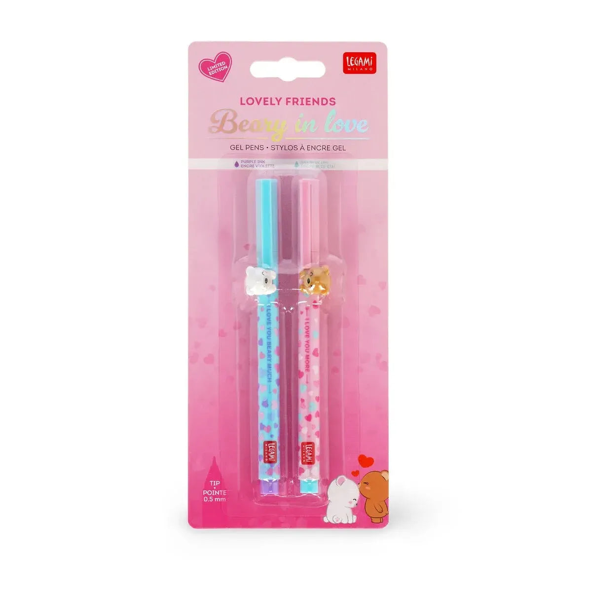 Set di 2 Penne Gel Beary in Love di Legami