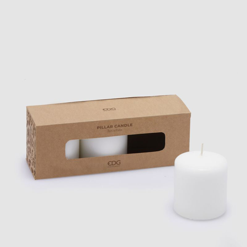 Set 3 candele h.7,5cm Candela