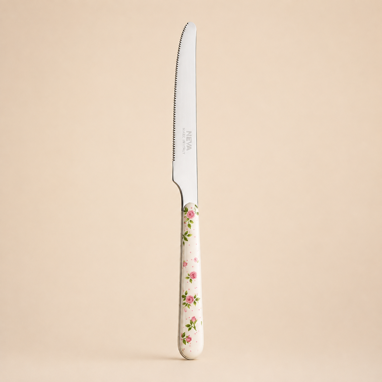 Coltello Roses NEVA rosa– Acciaio 18/10 – 22 cm