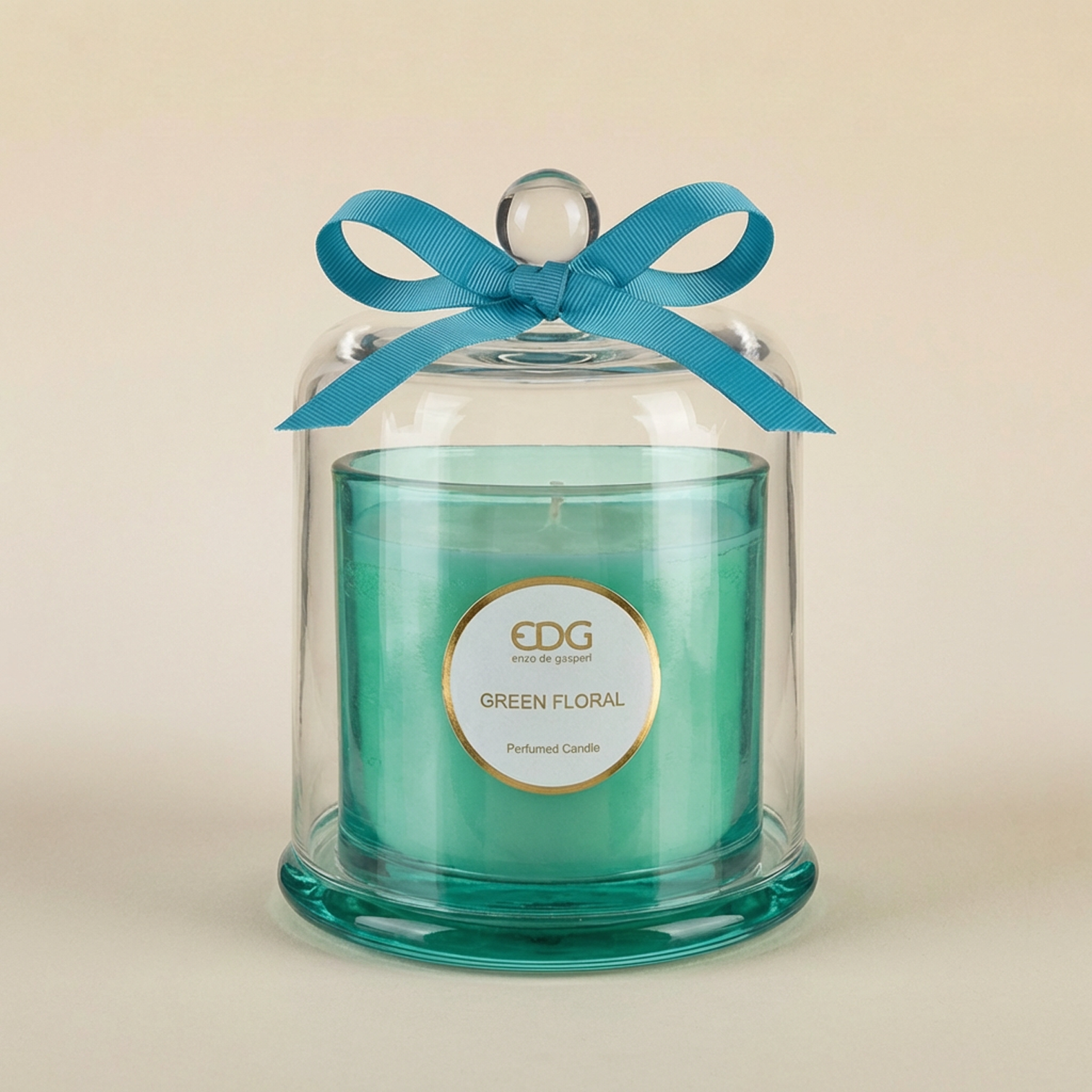 Candela Green Floral con cupola (seconda scelta)