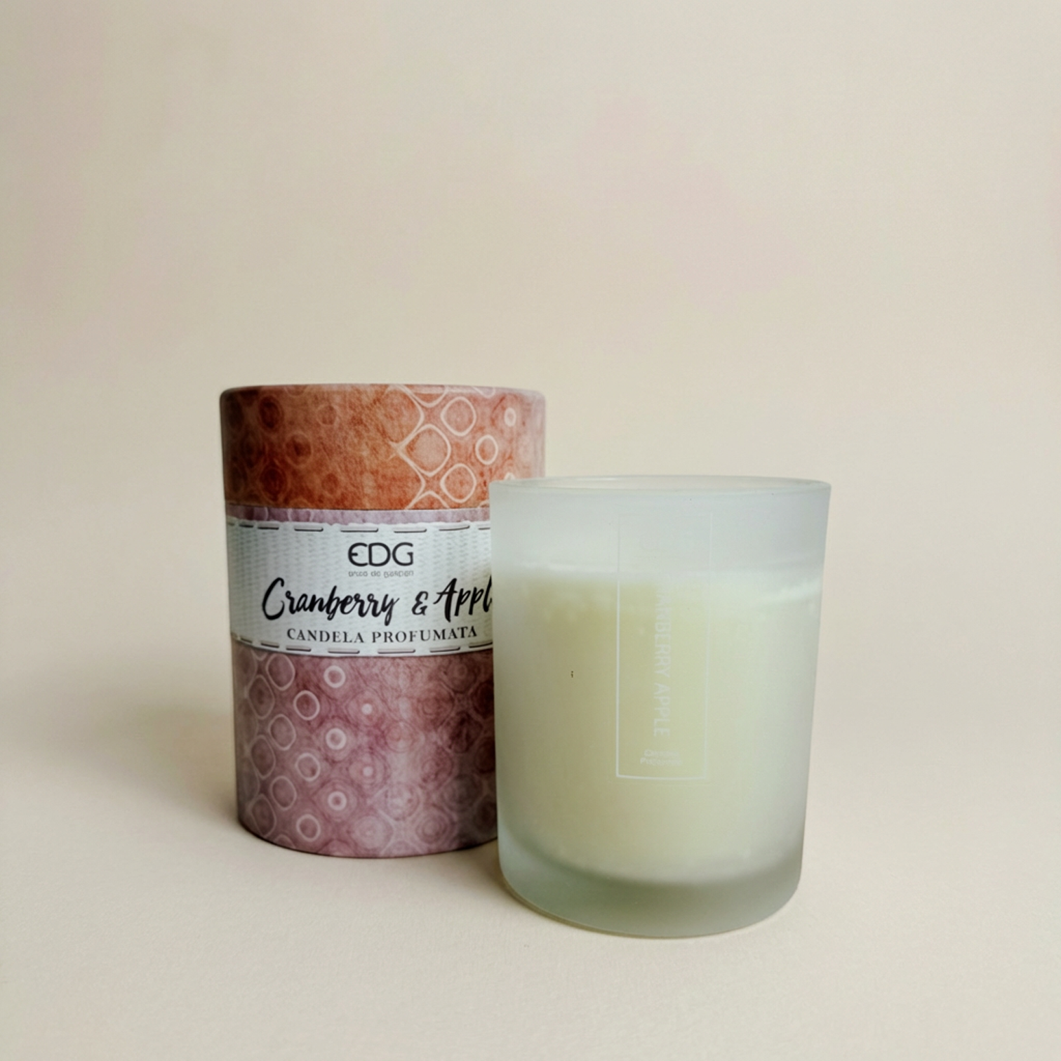 Candela vetro Cranberry & Apple Candela