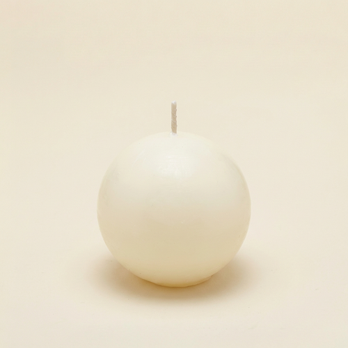 Candela sfera avorio 8cm Candela