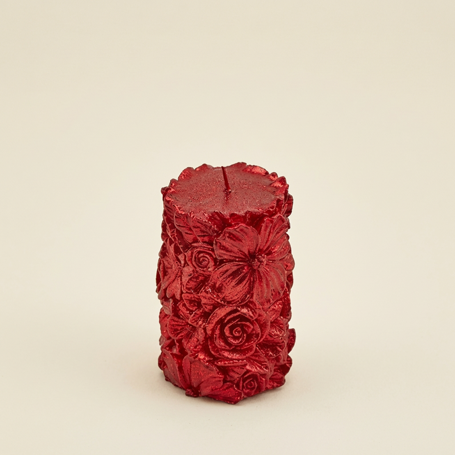 Candela flowers rossa h.10,5 Candela