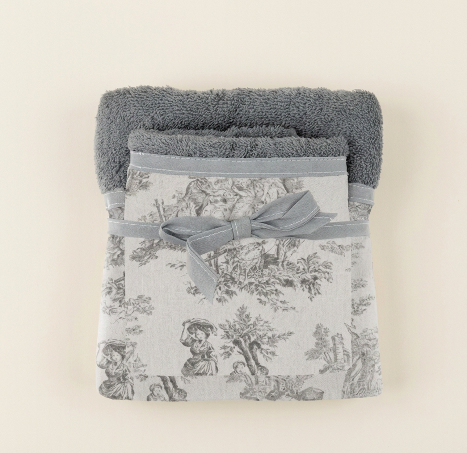 Coppia asciugamani Toile de Jouy Asciugamani