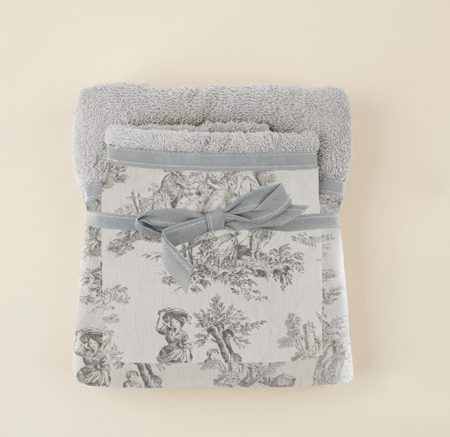 Coppia asciugamani Toile de Jouy Asciugamani