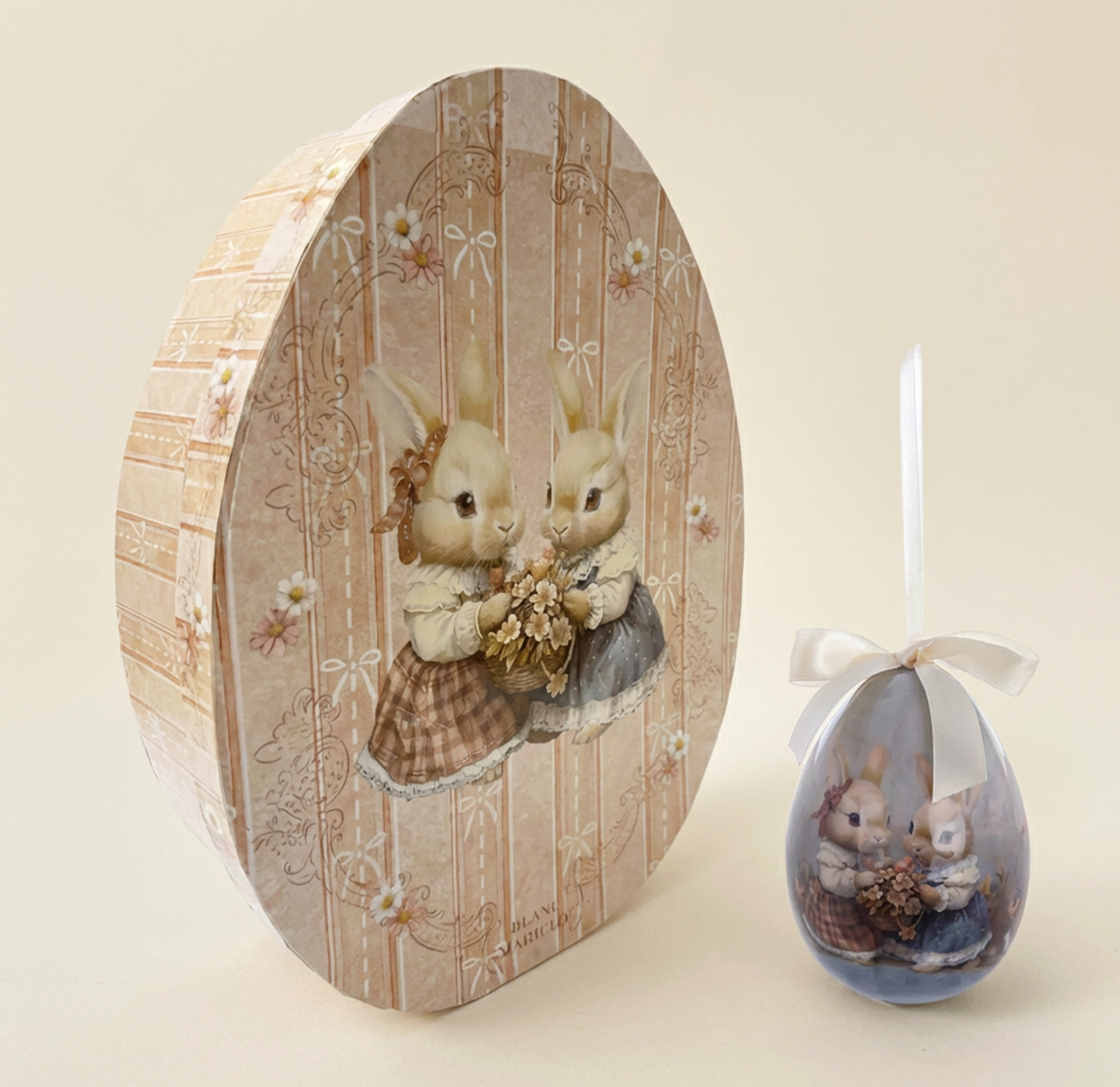 Set 8 Uova Pasquali Decorative con Scatola Regalo Decorazioni Pasquali