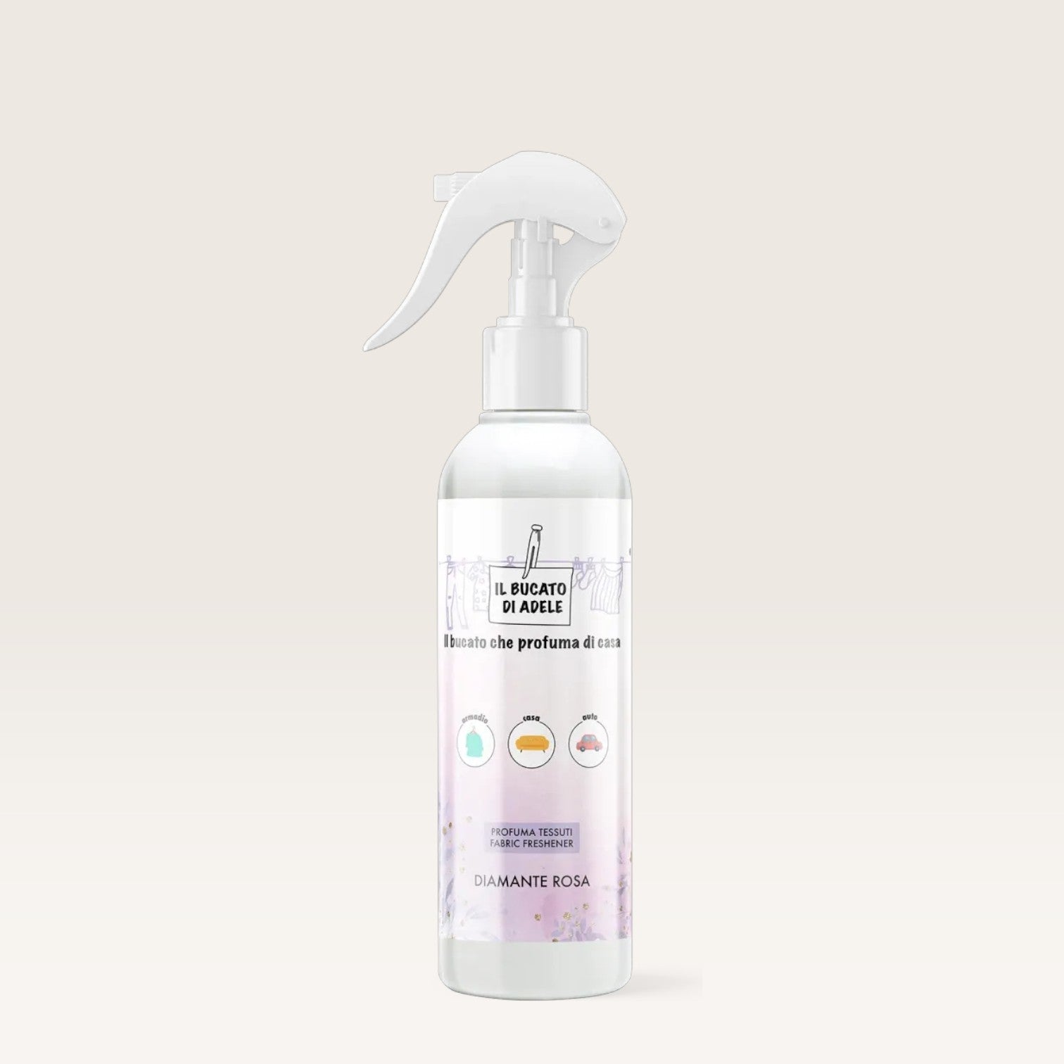 Spray tessuti Il bucato di Adele Diamante rosa