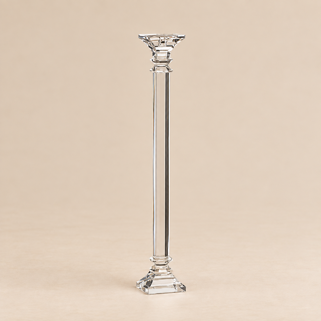 Portacandela Crystal Colonna Prestige in Cristallo H65 cm - EDG