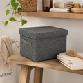 Cestino Portaoggetti con Coperchio Grigio Kela Rimossa – 36 x 26 x H 24 cm