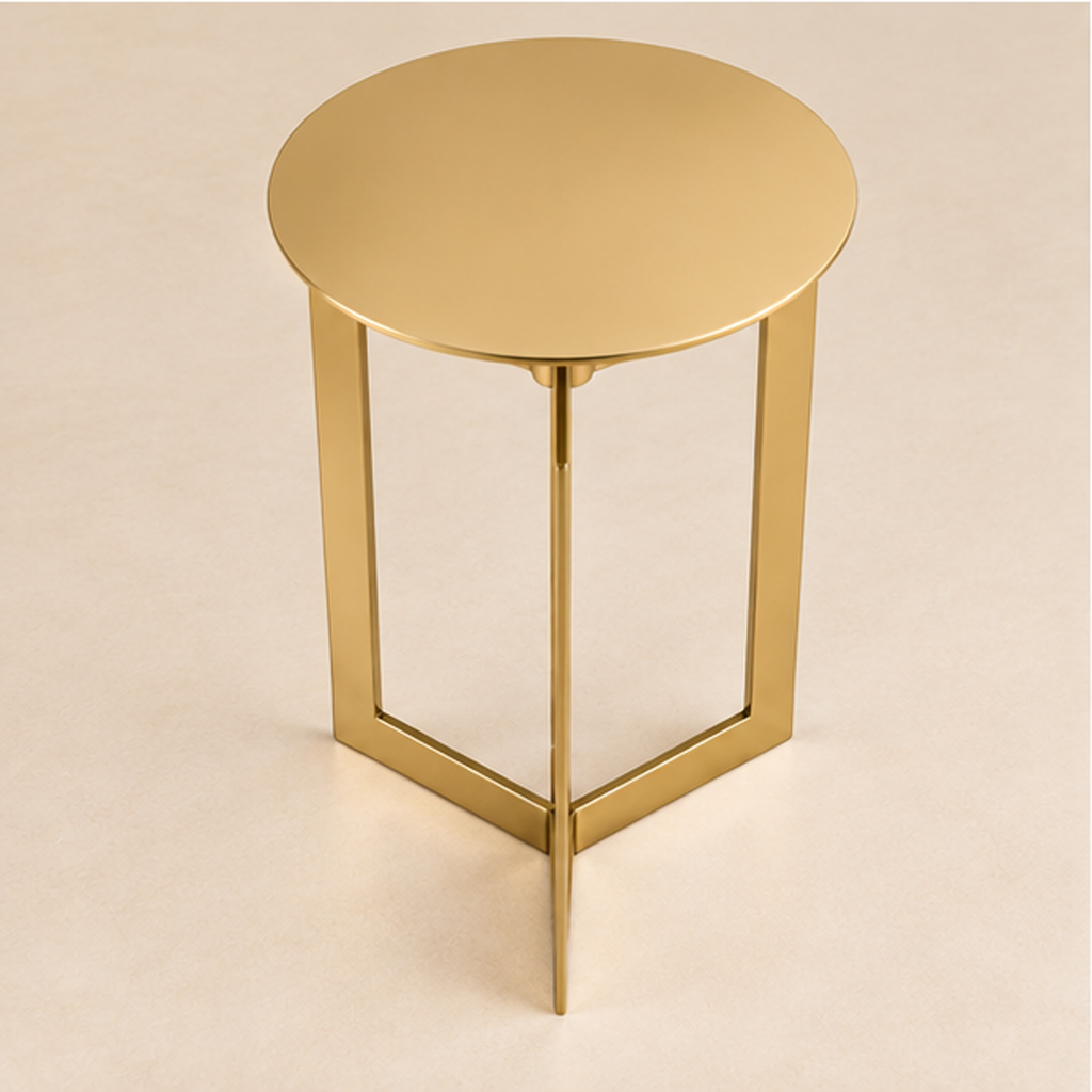 Portacandela Geometrico Oro in Acciaio h.29 cm