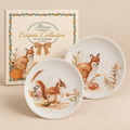 Set 2 Piatti Dessert in Ceramica con Decori Assortiti - Collezione Octavia