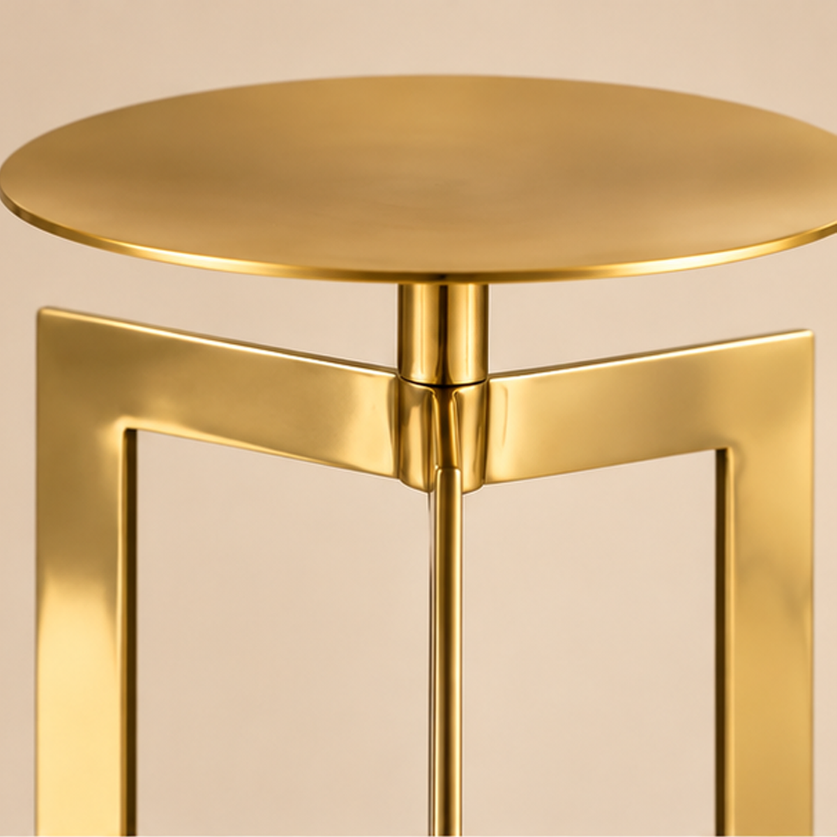 Portacandela Geometrico Oro in Acciaio h.38,5cm