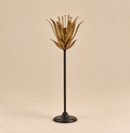 Portacandela Ramo Fiore con Pistilli Oro e Nero h.54 cm