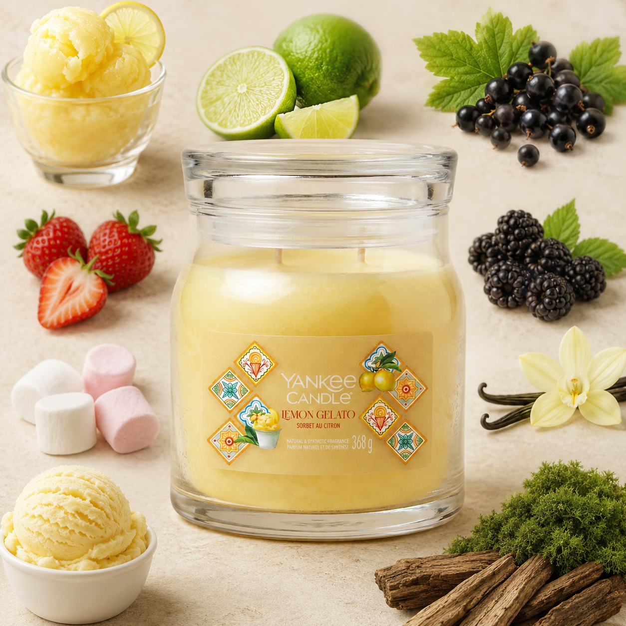 Yankee Candle Giara 368gr Lemon Gelato