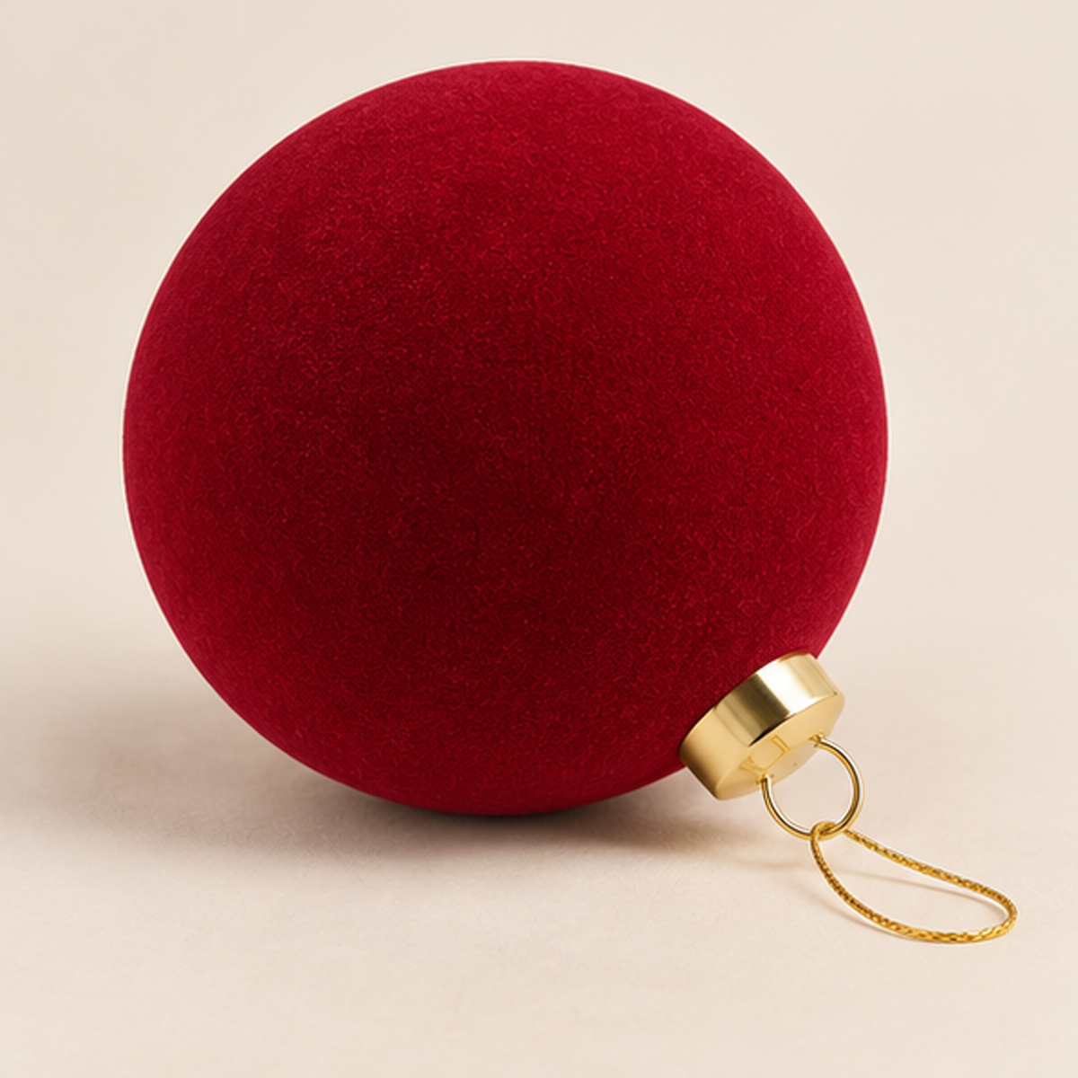 Set 8 Palline di Natale in Velluto Bordeaux Ø 8 cm