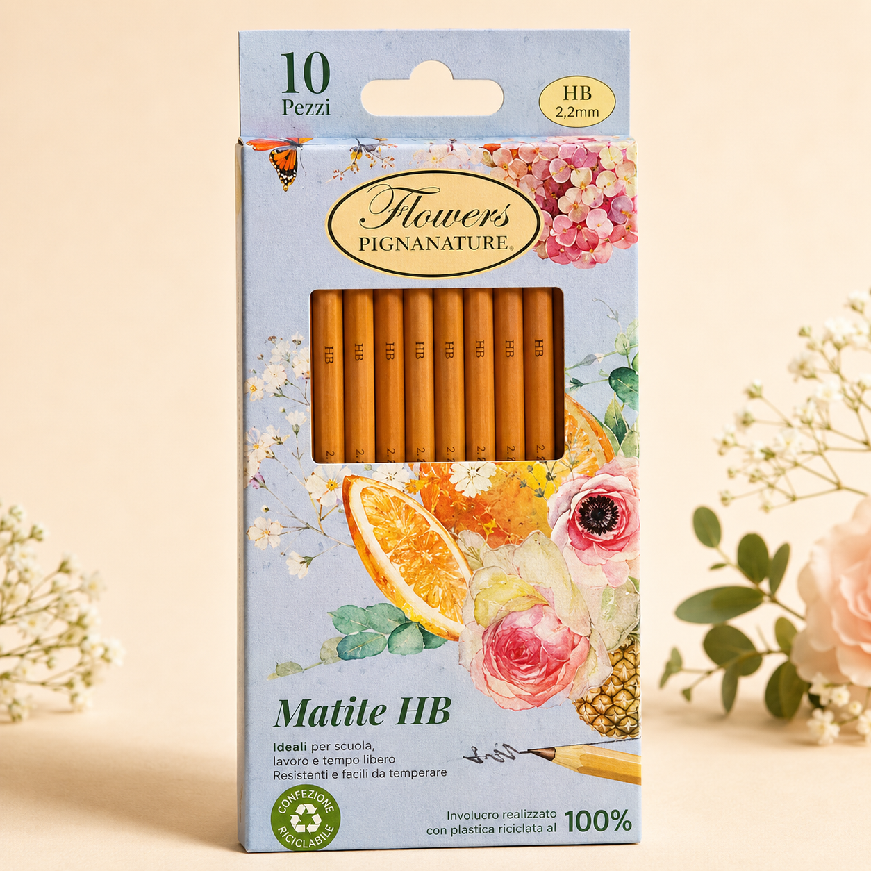 Set 10 matite Pigna Nature Flowers
