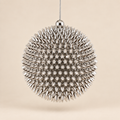 Sfera di Natale a Punte Argento con Glitter Oro