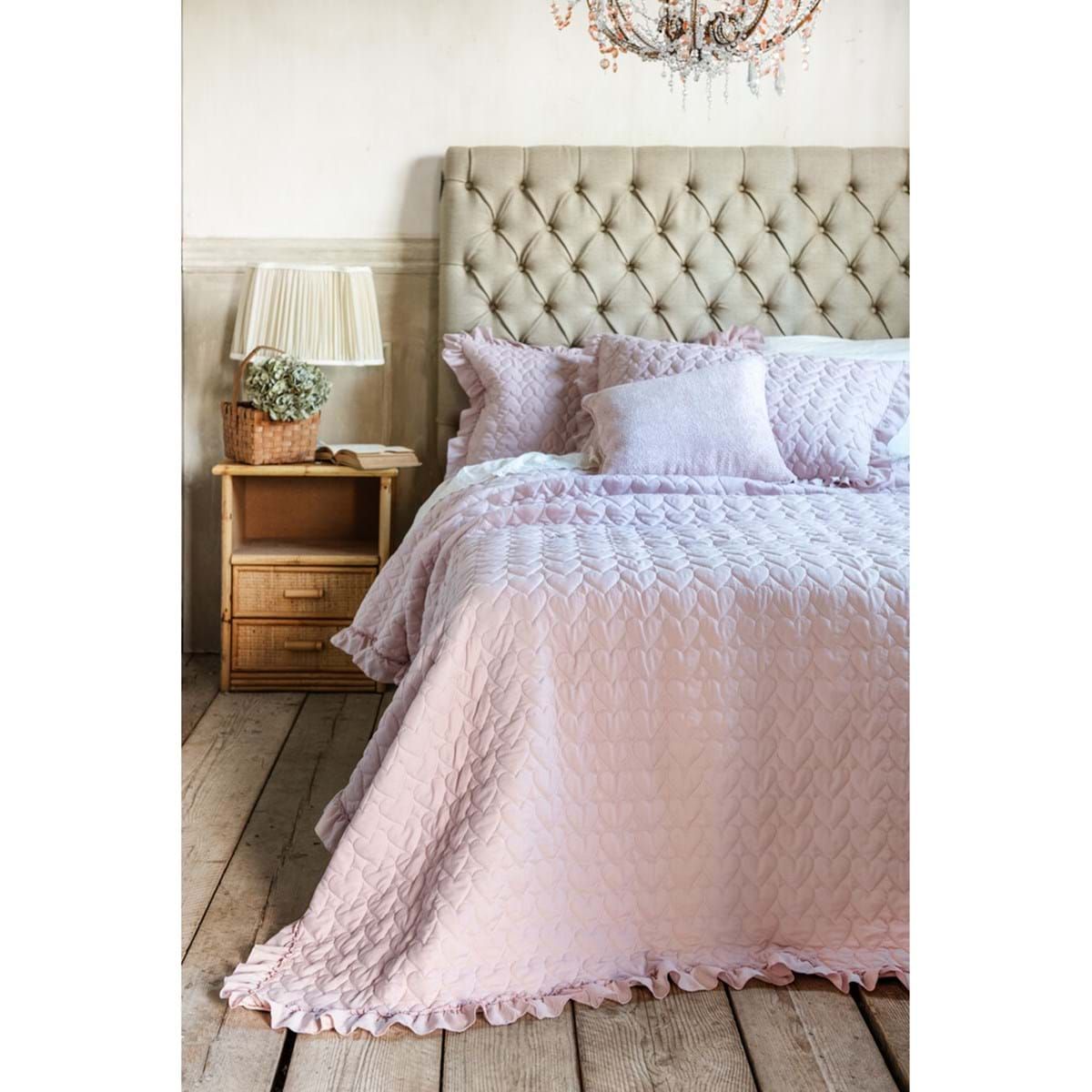 Trapunta 2 piazze collezione "Cuore di Zucchero"