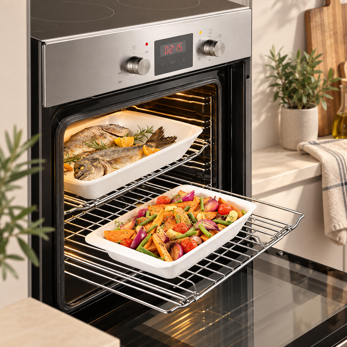 Griglia da Forno Estensibile Tescoma in Acciaio Inox 38–56 x 32,3 cm