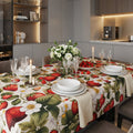 Tovaglia antimacchia no stiro Fragole 155x270cm Tovaglia
