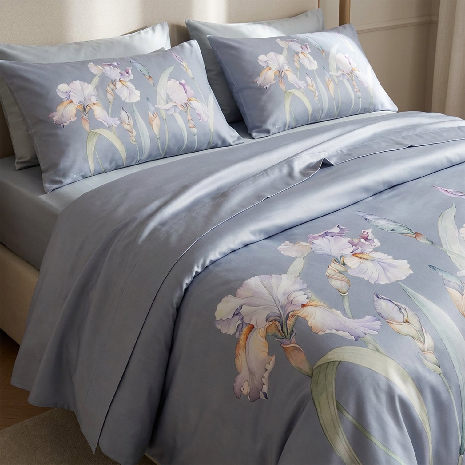 Completo letto matrimoniale Bloom Lily Lenzuola