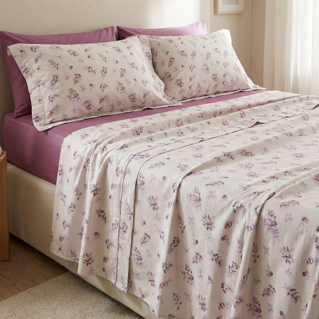 Completo letto matrimoniale Lovely cipria Lenzuola