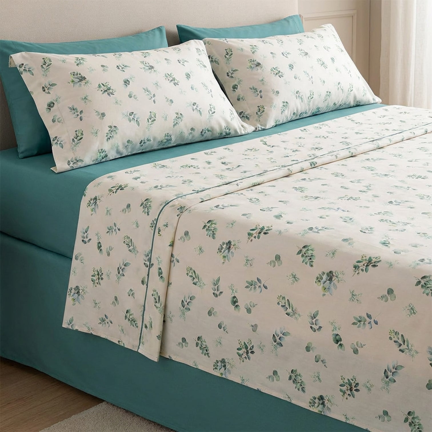 Completo letto matrimoniale Lovely Agave Lenzuola