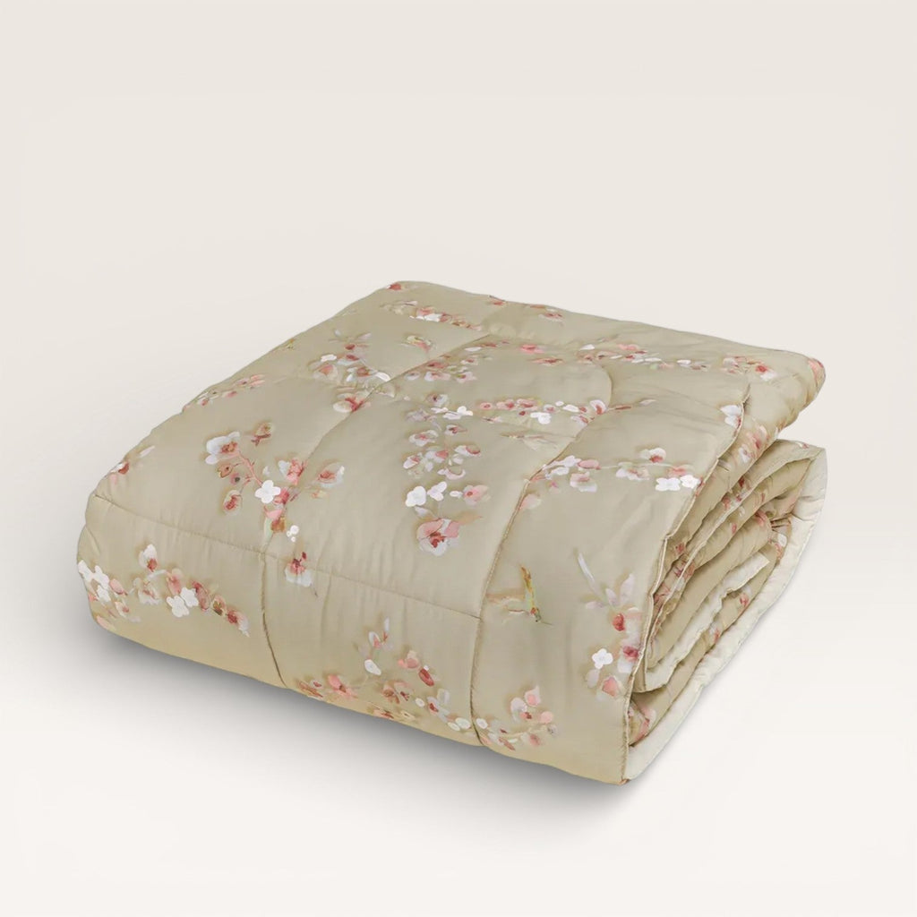 Trapunta matrimoniale Bloom Almond beige Trapunta