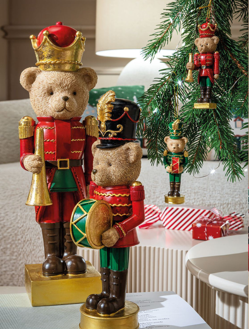 Orsetto Teddy Bear Orchestra h.25,5cm rosso