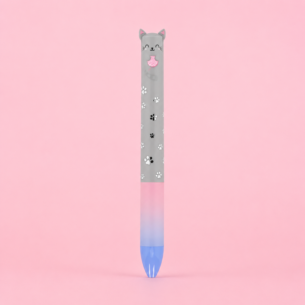 Penna a Sfera a Due Colori Click&Clack – Kitty di Legami