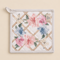 Presina Blanc Floral Turist in Cotone 20 x 20 cm