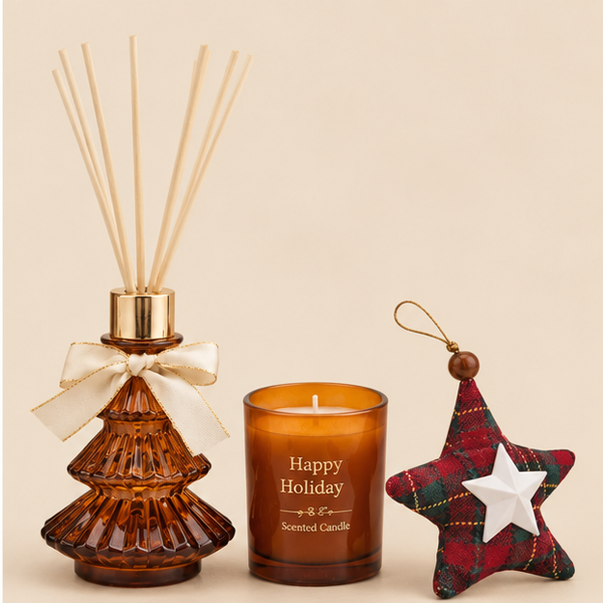 Set Regalo Natalizio Profumato – Diffusore e Candela Cannella