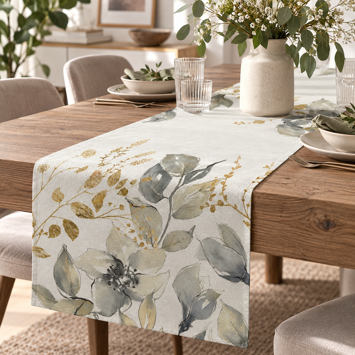 Runner da Tavola AURA Collezione RADICI Antimacchia e No Stiro – 50 x 155 cm