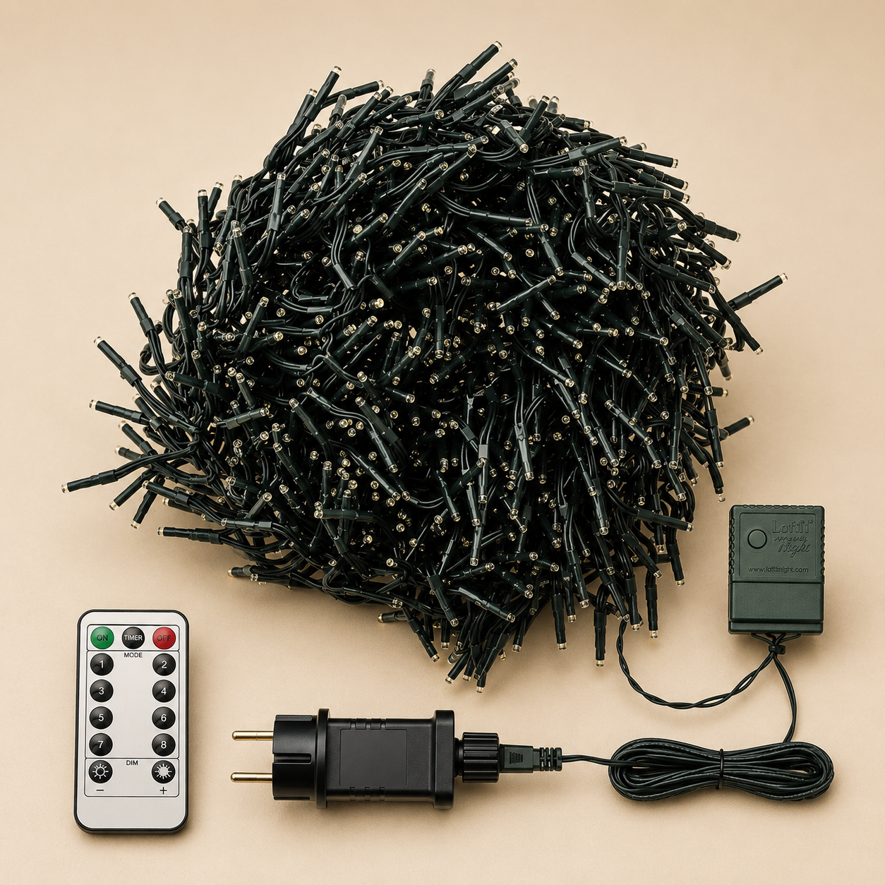 Festone Cluster 2200 MiniLED Bianco Caldo Reflex – 22,5 m con Telecomando