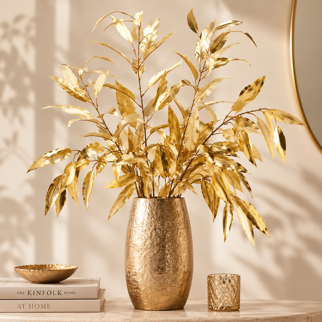 Eucalipto Metal Gold h.120 cm