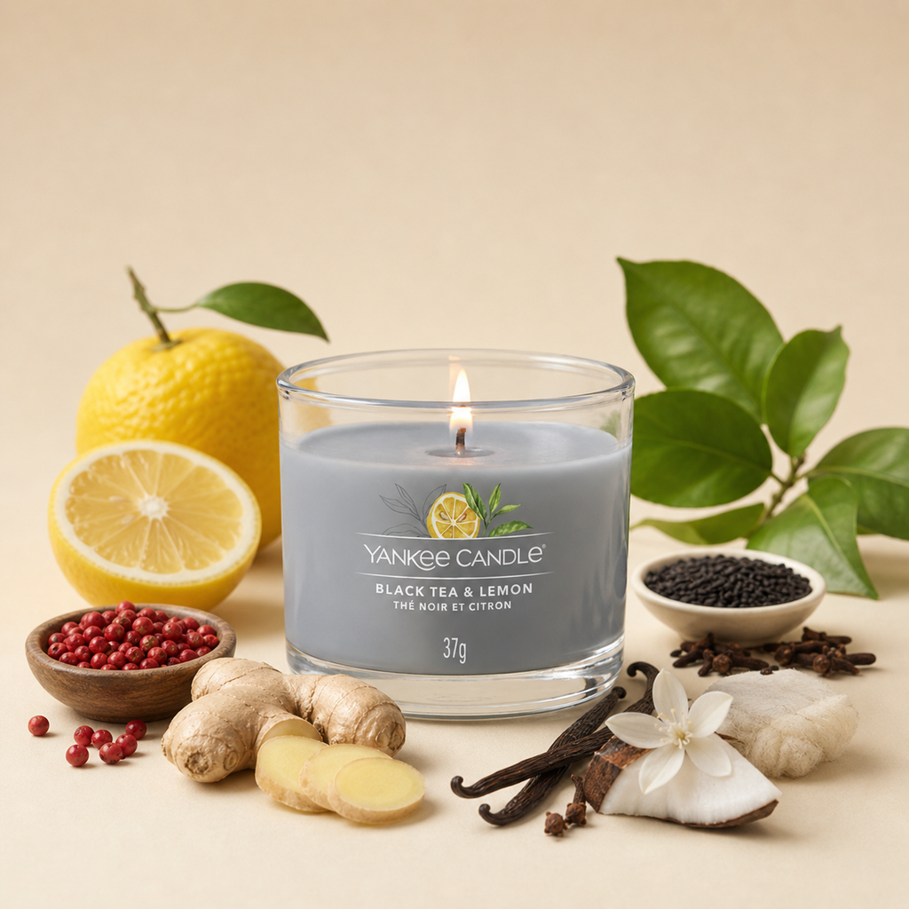 Yankee Candle candela mini Black tea & lemon