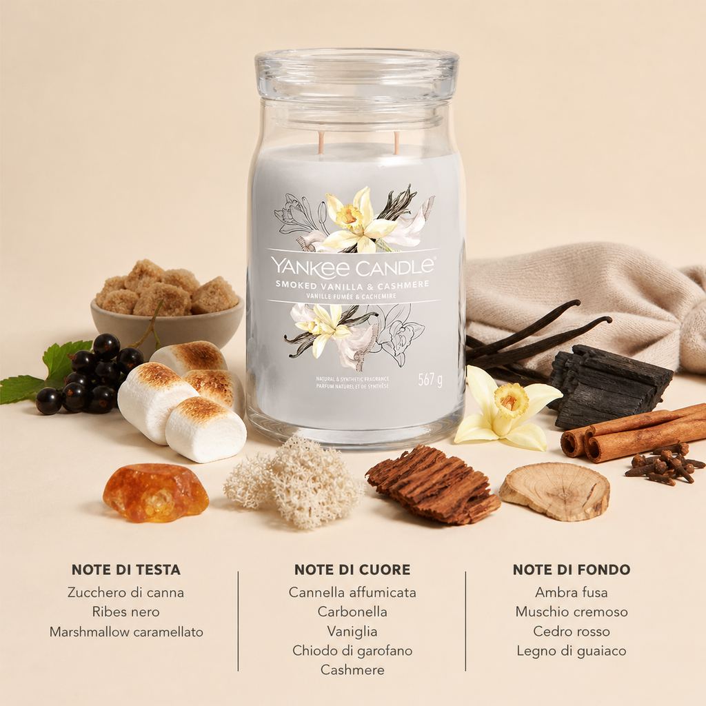 Yankee Candle Giara 567gr Smoked Vanilla & cashmere