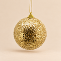 Sfera di Natale EDG in PVC Oro Glitterato – Ø 8 cm