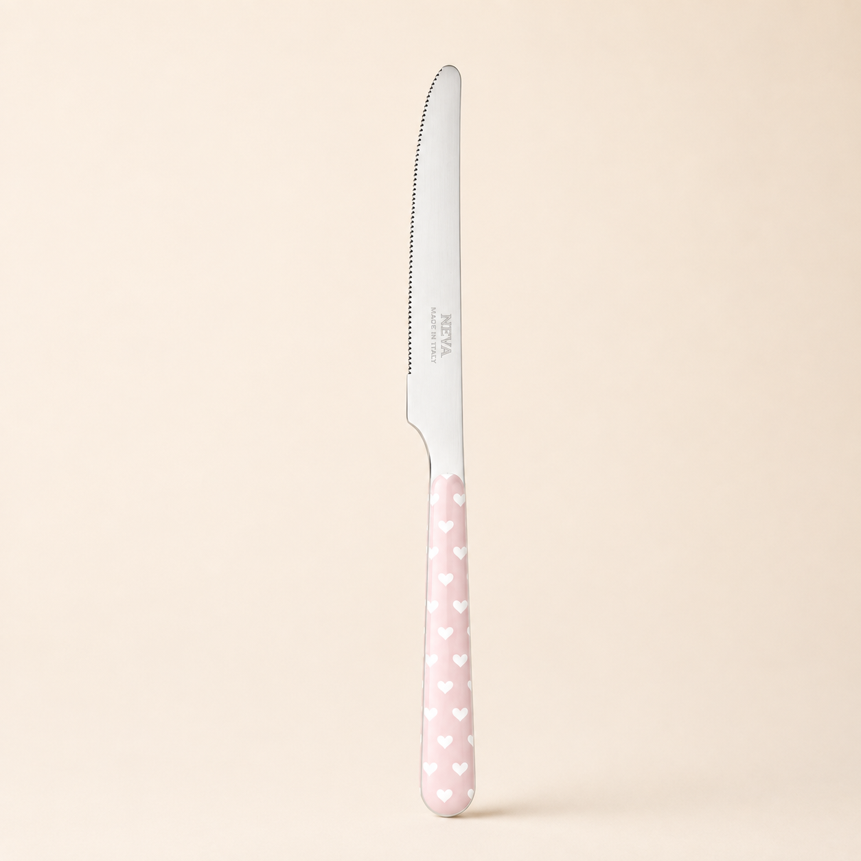 Coltello Cuori Rosa NEVA – Acciaio 18/10 – 22 cm