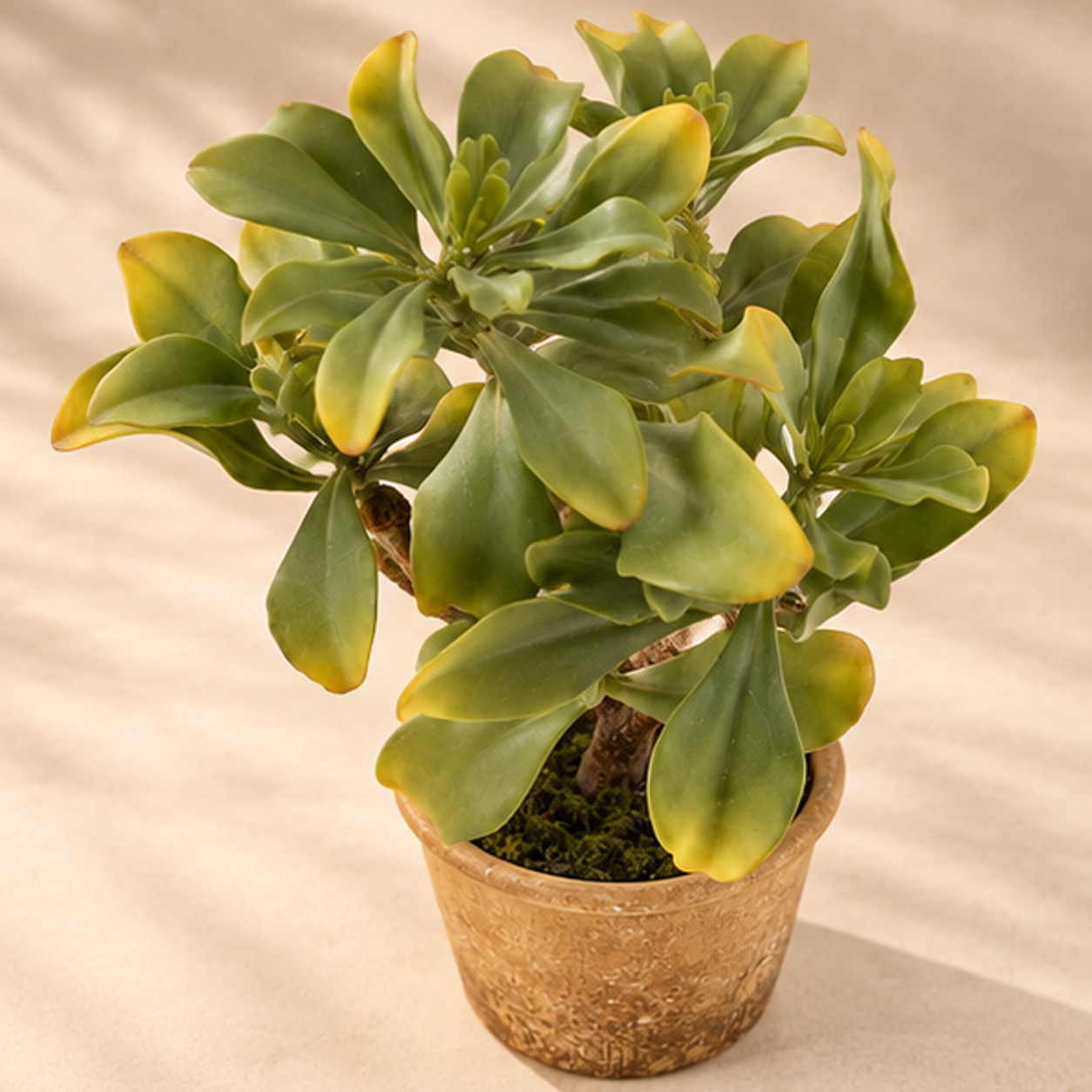 Echeveria West Artificiale con Vaso EDG – H 38 cm
