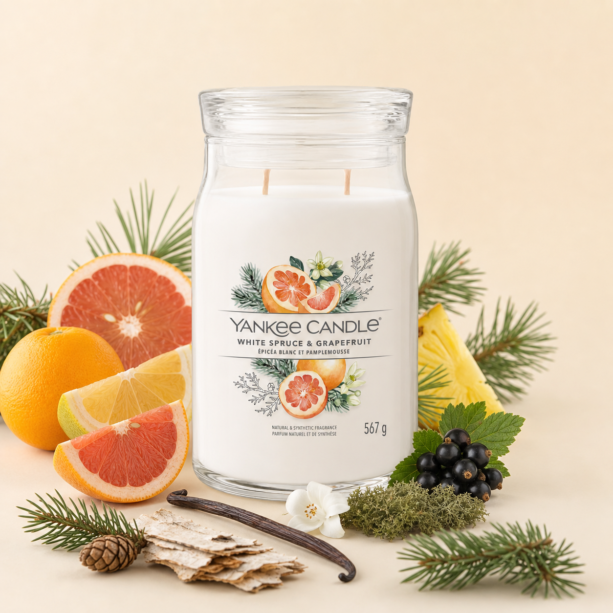Yankee Candle Giara 567gr White Spruce & Grapefruit