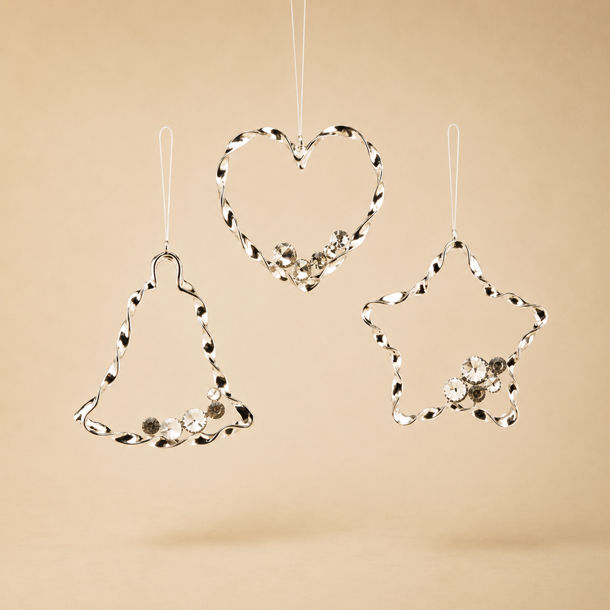 Decoro Pendente Gioiello Stella, Cuore o Campana – Argento