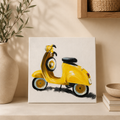 Dipinto a Mano Vespa Gialla – 30 x 30 cm