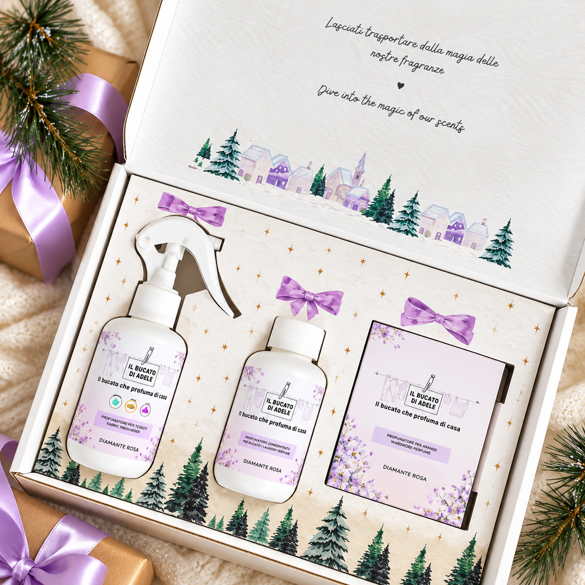 Il Bucato di Adele cofanetto Christmas gift box Diamante rosa
