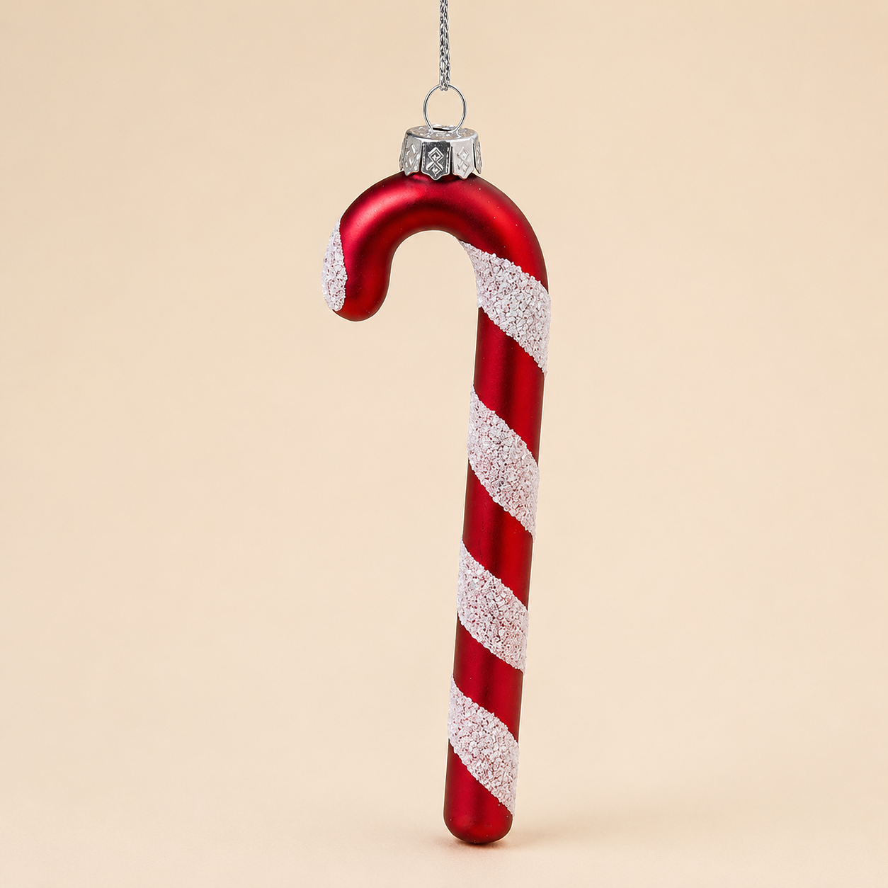 Decorazione Natalizia Bastoncino di Zucchero in Vetro – 12 cm